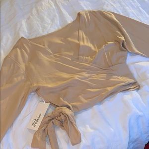 Ozma of California reversible cross top in sand